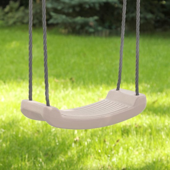 AXI Balançoire en Métal Simple en Anthracite/Crème - Ensemble de balançoire autonome avec siège de balançoire en plastique - Ensemble de balançoire pour enfants