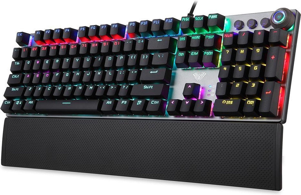 AULA F2058 RGB mechanisch gaming toetsenbord - QWERTY - blue switch