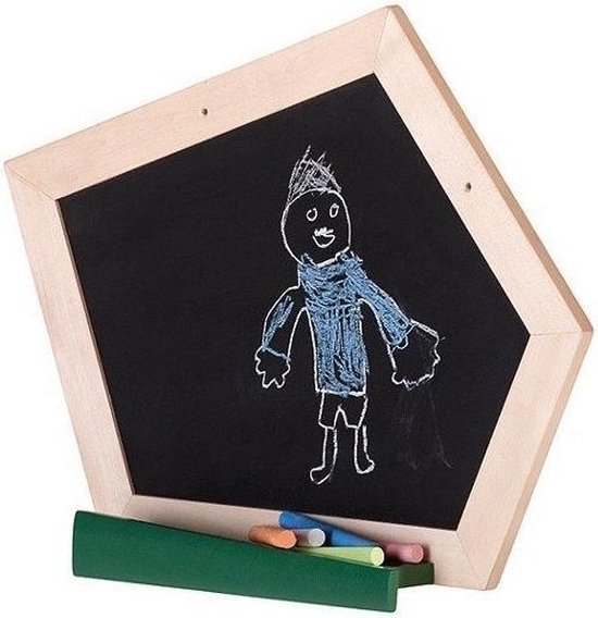 Tableau noir AXI « Crooked » en bois marron - Accessoire pour maisonnette ou structure de jeux