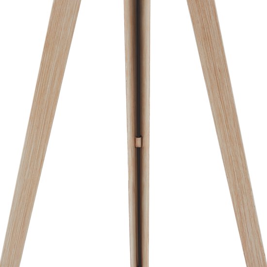 Lampe sur pied tectake Lunaris – Trépied – Abat-jour aspect lin – E27 – 158 cm