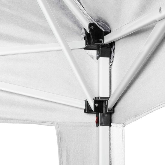 tectake® - Pavillon de jardin Linosa pliable - Hydrofuge - Sac de transport, haubans et piquets inclus - 3x3m - blanc