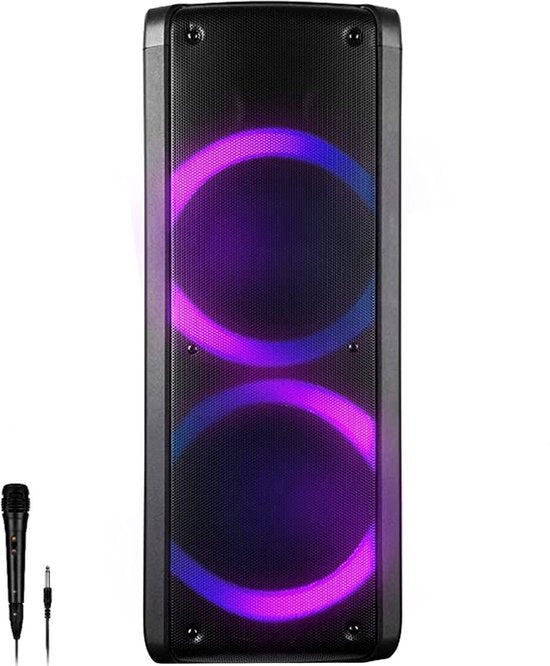 Haut-parleur Denver, Bluetooth, Party Box Disco, Lights, Noir
