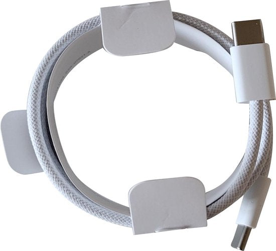 Apple - Câble de recharge USB-C - USB-C vers USB-C - 60 W - 1 m - Tissé - Blanc