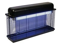 Perel Insectenverdelger, elektrisch, spanningsrooster 3000 V, uitneembare opvangbak, 100 m², zwart