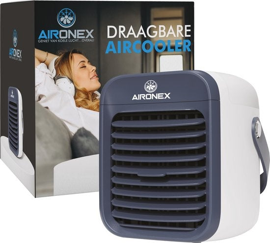 Aironex Refroidisseur d'air portable bleu - jusqu'à 15 m² - Réservoir d'eau 0.3L