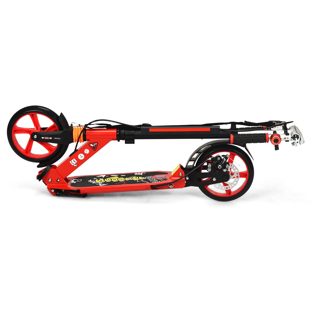 Trottinette pliable pour enfants Coast - guidon réglable - avec freins - alliage d'aluminium - argent