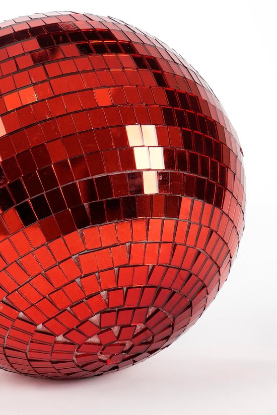 Mica Decorations Boule de Noël disco - Ø 30 cm - Rouge