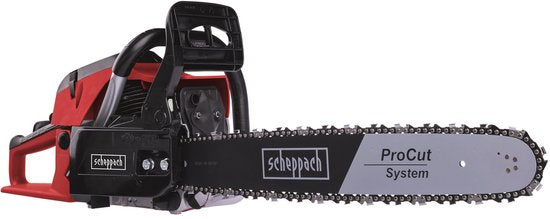 Tronçonneuse à essence Scheppach PCS56 - 56 cm³, 2 temps - 3,1 ch / 2,3 kW - lame de 51 cm - diamètre de coupe de 47 cm - Easy Start