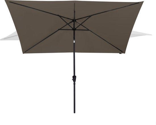 Parasol VONROC Premium Rapallo 200 x 300 cm – Parasol résistant – Inclinable – Toile anti-UV – Taupe – Housse de protection incluse