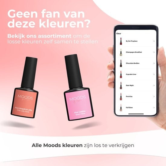 Moods Gellac 6-Piece Set - Gel Nail Polish - 8ML - Take me to the Candyshop Edition - Gellac - Nails - Gel Polish Starter Pack - Summer Colours