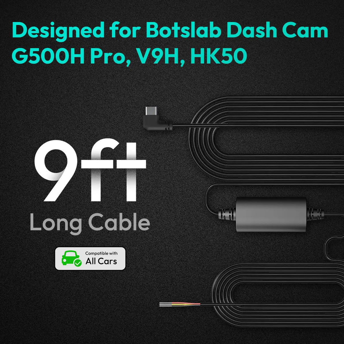 Kit de raccordement direct pour caméra embarquée Botslab Dashcam - USB-C - Série G980H