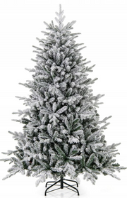 Sapin de Noël artificiel avec lumières LED - 186 cm - Vert/Blanc - Coast