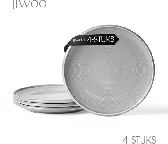 Lot de 4 assiettes plates (Ø 21,8 cm / 8,5 pouces), lot d'assiettes, assiettes à petit-déjeuner, assiettes à dessert, service de table pour 4 personnes, convient aux restaurants, à la restauration, aux fêtes, aux réunions de famille, aux banquets et aux p