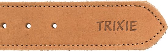 Trixie - Collier rustique en cuir « Hartslag » - Marron - 55-65 x 4 cm
