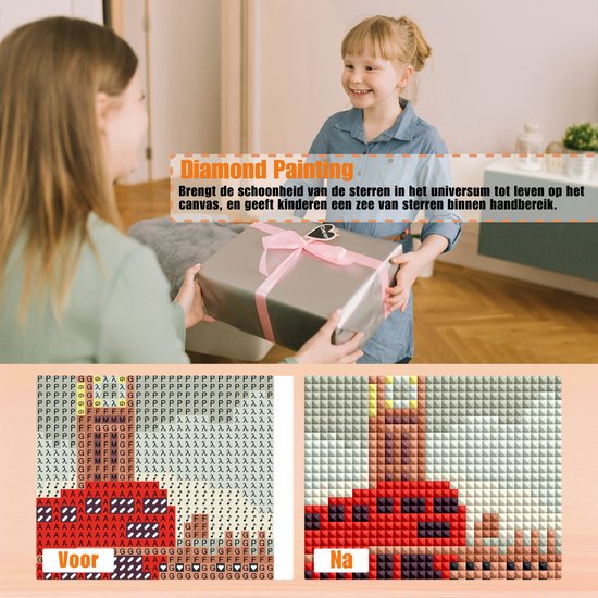 Rubye® Mini peintures de diamants - 2 pièces - Set - Adultes - Peinture de diamants pour enfants - Big Ben & Watermelon Cocktail- 15x20cm