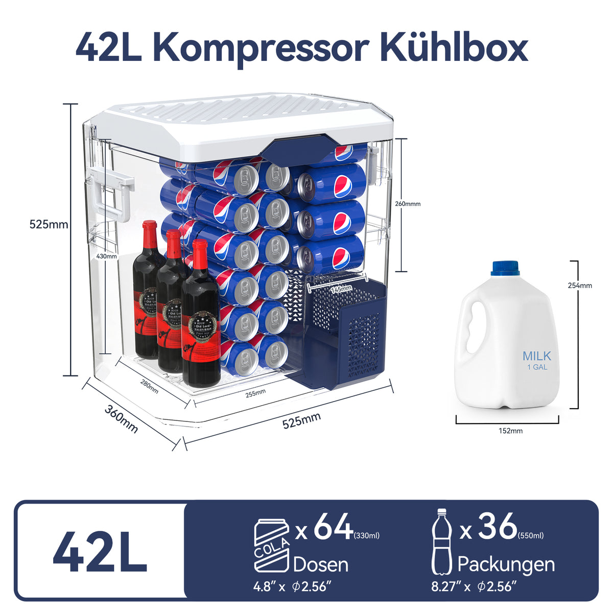 Glacière à compresseur BINGI - 42 litres - 12/24 V et 230 V