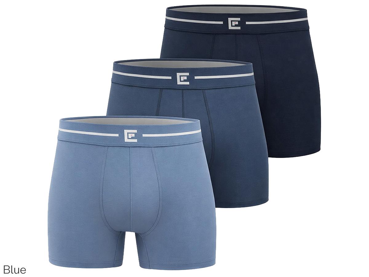 Boxers Bamboo Elements - Lot de 6 - taille L - Bleu assorti