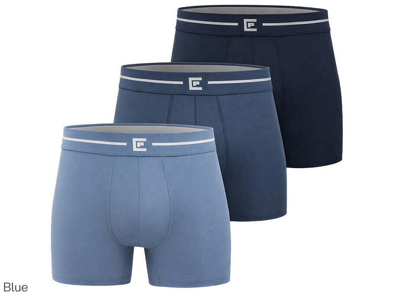 Boxers Bamboo Elements - Lot de 6 - taille L - Bleu assorti