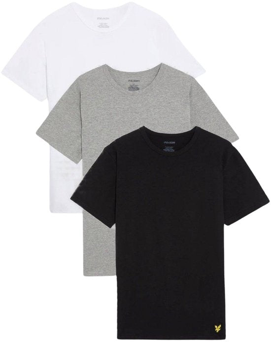 T-shirt d'intérieur Lyle & Scott Basic pour homme (lot de 3) - Taille XXL