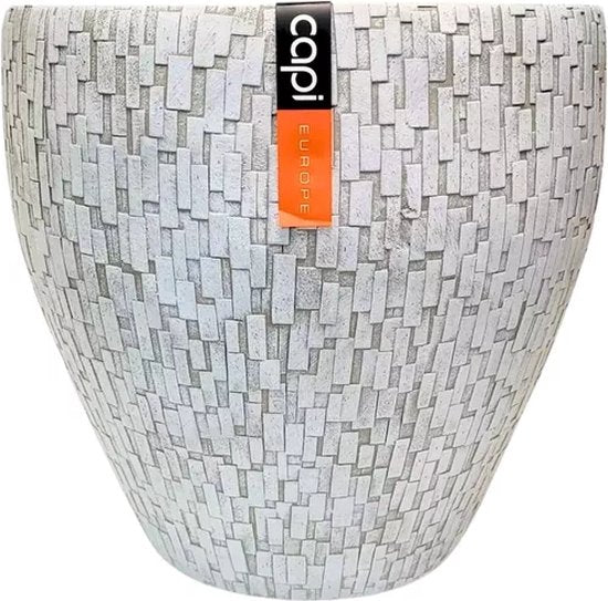 Capi Europe : lot de 2 pots de fleurs blancs de 39 cm