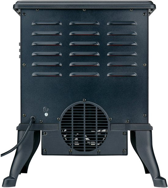 Foyer décoratif électrique Alpina - Poêle électrique décoratif - Foyer avec effet de flammes réaliste - Thermostat réglable - Protection contre la surchauffe - 1 500 W - Noir - 39 x 25 x 54 cm