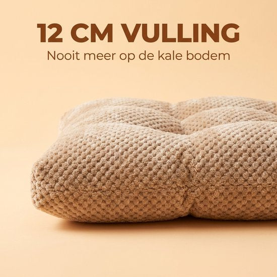 Coussin pour chien 100 x 70 cm - Coussin pour panier XXL - Lit pour chien marron - Grand coussin pour animaux - Tapis de luxe pour chien