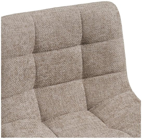 Tabouret de bar Anea - Réglable en hauteur - Siège en tissu avec structure en métal - Design moderne - Gris