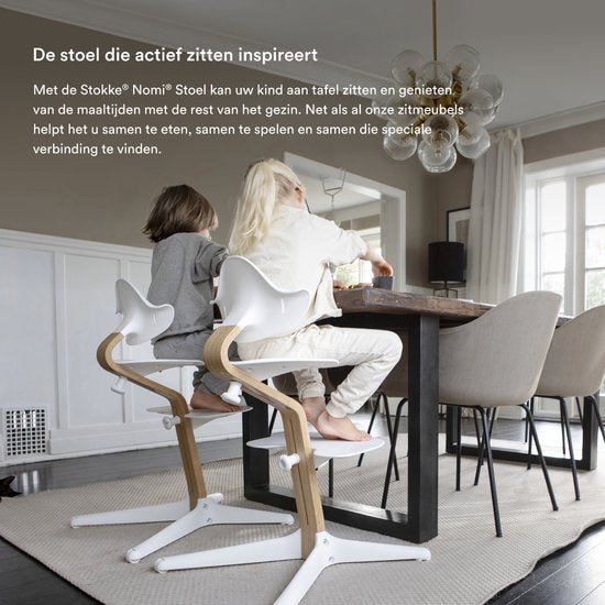 Chaise haute Stokke® Nomi® - Hêtre naturel - Noir