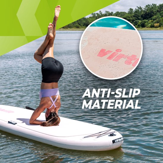 VirtuFit Cruiser Inflatable SUP Board 305 cm - Max. 180 kg - Kit complet - incluant siège de kayak, pagaie, pompe, sac et support GoPro - Stand Up Paddle Board - Rose