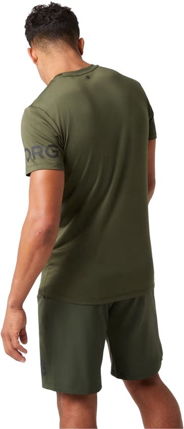 T-shirt de sport Björn Borg pour homme à manches courtes - Blanc - Polyester recyclé - Taille M