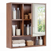 Armoire de salle de bains Coast avec miroir - 5 étagères - hauteur réglable - 55 x 16 x 61 cm