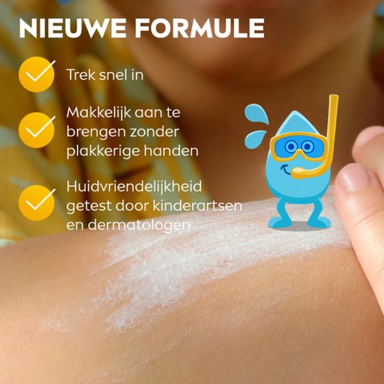 NIVEA SUN Kids Ultra Crème solaire SPF 50 Enfants - SPF 50+ - Très résistante à l'eau - Crème solaire pour le visage et le corps - 150 ml