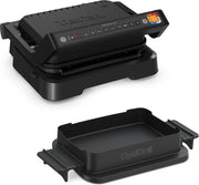 Tefal OptiGrill 4-en-1 GC7748 – Gril de table intelligent – Gril, barbecue de table, four et repas complet – 9 programmes automatiques – Indicateur de cuisson – 2 100 W – Noir/inox