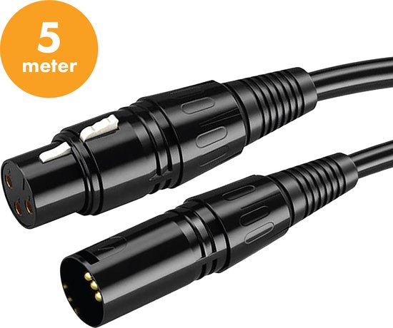 Drivv. Premium XLR Cable - Microphone Cable - Male to Female 3 pin - 5 Metres
