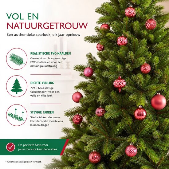 Série « Triumph Tree Wyoming » de sapins de Noël - Décorations de Noël d'intérieur avec des branches de sapin bien fournies - Sapin artificiel avec des aiguilles en PVC dures et réalistes - Sapin vert - H 230 x Ø 165 cm