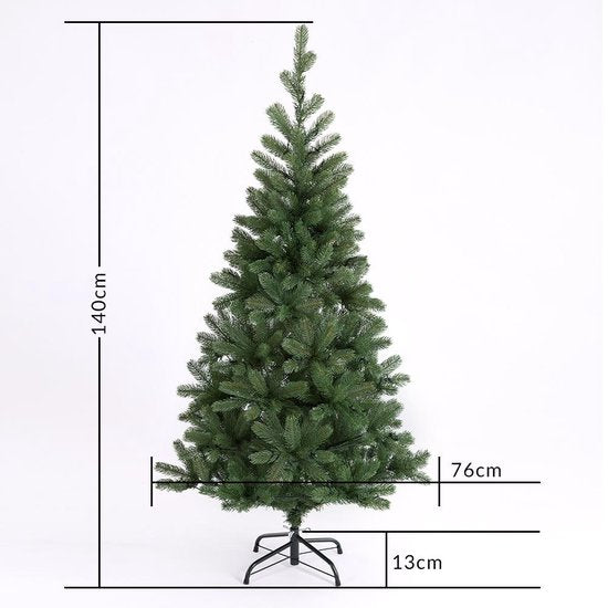 Sapin de Noël artificiel Casaria - 140cm Lumières de Noël 100 LEDS - Vert
