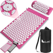 Loti Nail Mat with Nail Pillow - Purple/White - Tapis d'acupression - Lit d'acupuncture - Coussin d'acupuncture - Massage Shakti - Sac de transport inclus