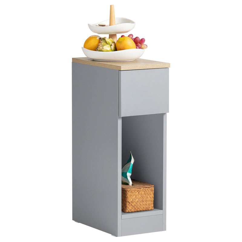 SoBuy Table de chevet avec tiroir et compartiment de rangement - 20x35x60 cm - Max. 20KG - Gris