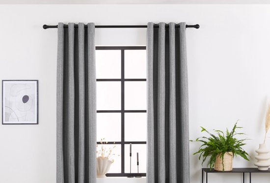 Lifa Living - Beige Rideaux de luxe - occultant - polyester - avec 8 anneaux de suspension - 150 x 260 cm