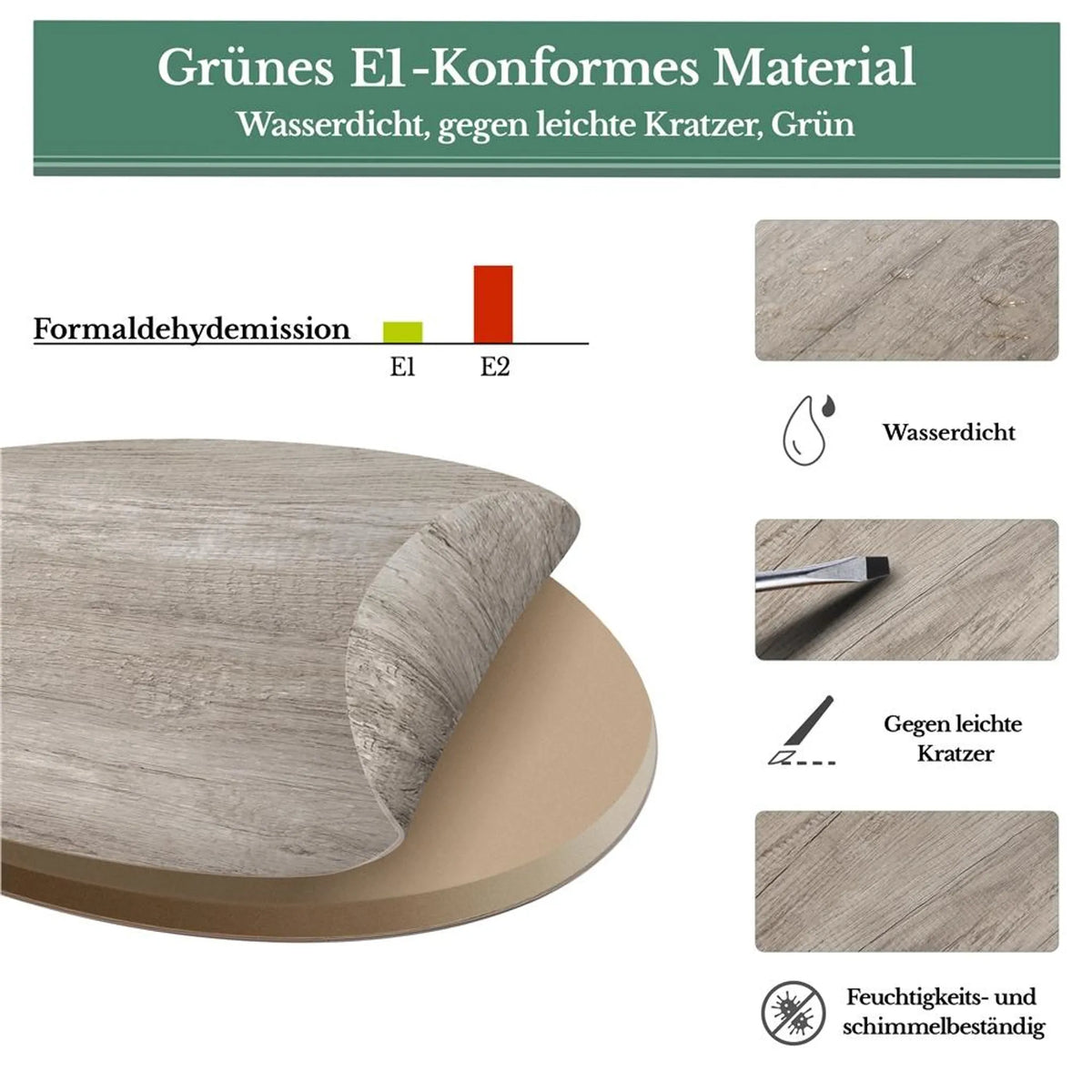 Lot de 2 tables d'appoint rondes Yaheetech – Dotées d'un système emboîtable, d'un plateau hydrofuge et d'un piètement en métal – Pour le salon et la chambre – MDF gris – 60 x 60 x 50,5 cm