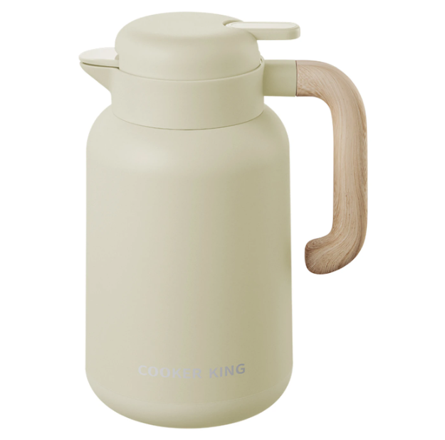 Thermos COOKER KING - 1 litre - Couleur abricot chaud - Vitrine intérieure en verre - Intérieur rouge