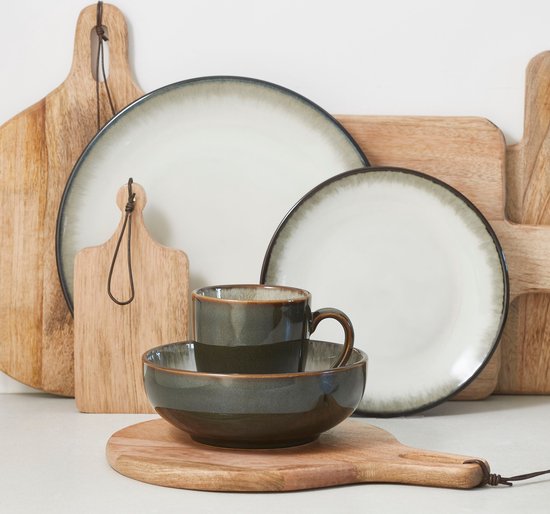 Mica Decorations Etagère Duko - Ø28 cm - 100% FSC Bois de manguier - Marron