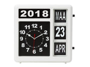 Perel Horloge murale Flipchart avec calendrier - 31 x 31 cm - hollandais