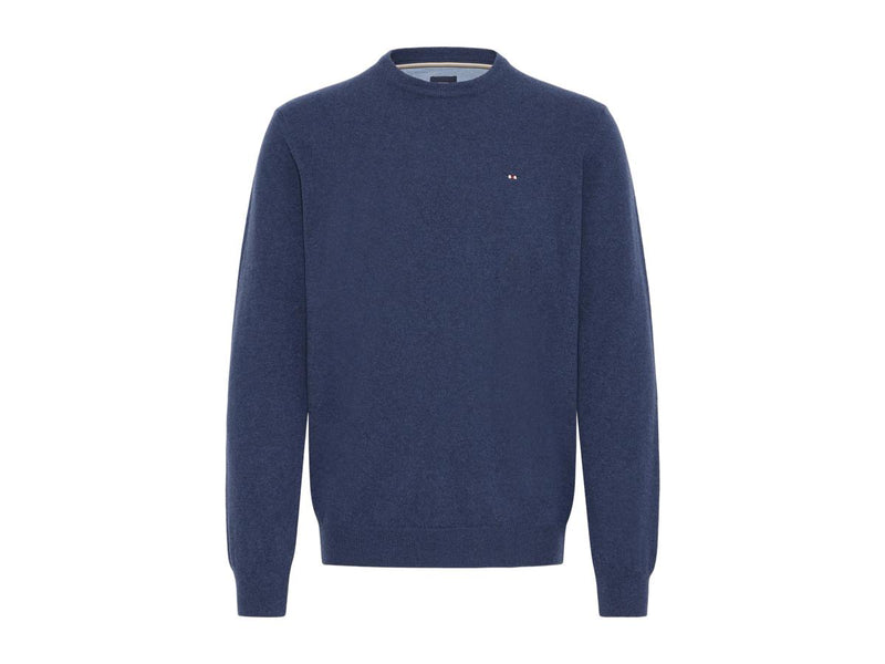 Fq1924 Fqhamilton Knitted Sweater Hommes XL Dark Denim Melange