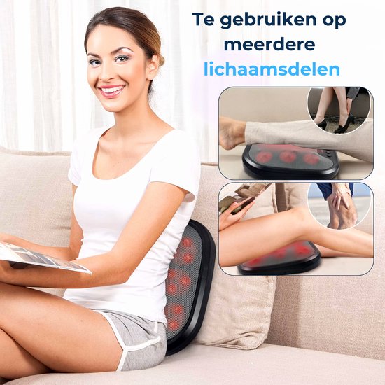 Appareil de massage des pieds Health Bay® - Massage Shiatsu chauffant - Appareil de massage des pieds favorisant la circulation sanguine - Housse lavable - Chauffage par infrarouge -