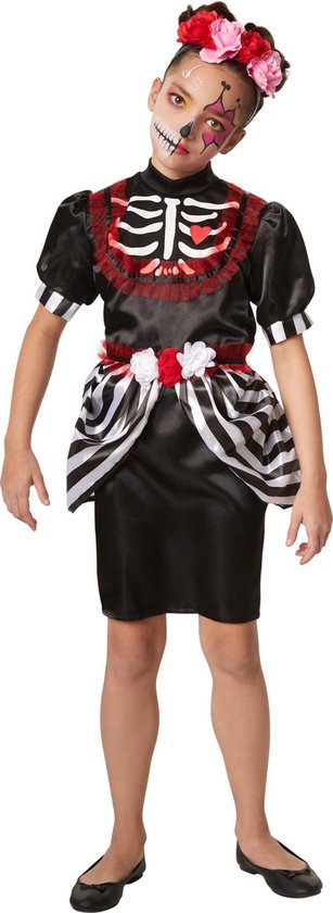 Dressforfun Creepy skeleton lady 104 (3-4y) - déguisement halloween costume de fête carnaval costume de fête carnaval - 301985