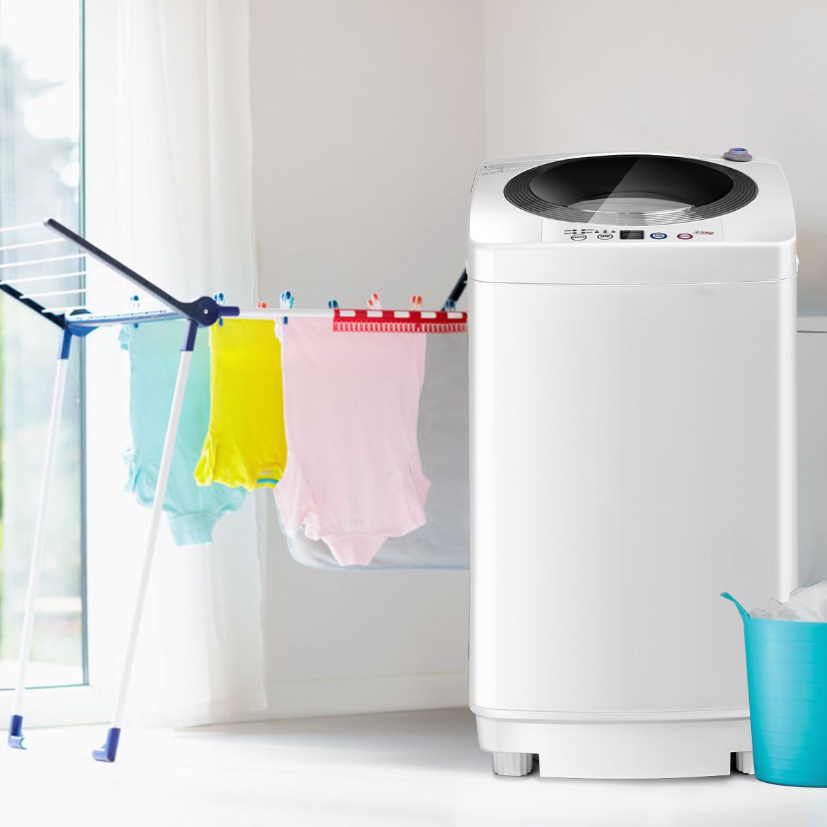 Lave-linge entièrement automatique Coast - 2 en 1 : lavage et essorage - compact - blanc