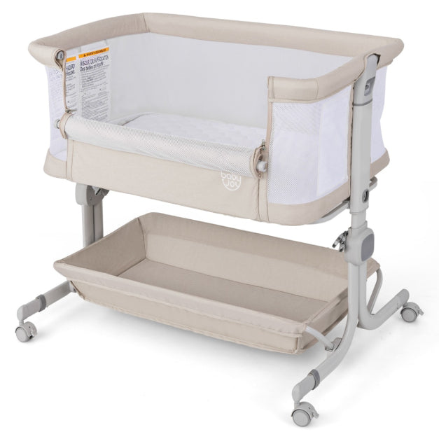 Lit de voyage Coast - 0-6 mois - 6 niveaux de hauteur - 87 x 63 x 85 cm - Beige