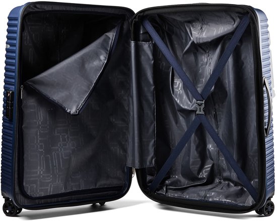 Valise à roulettes American Tourister Liftoff 4 roues, 67 cm, avec rabat d'extension - Valise rigide - Cadenas TSA - bleu nuit