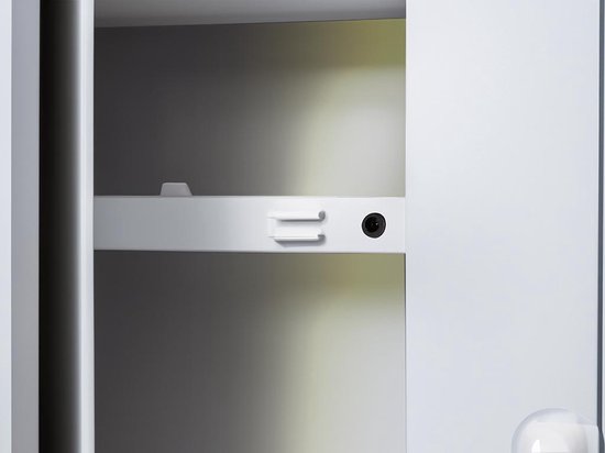 Interrupteur à capteur de porte EtiamPro, encastrable, idéal pour commander des bandes LED 12 V/24 V, capteur IR, usage intérieur, design compact, pour armoires et dressings, portée de détection 0-4 cm, longueur de câble 100 cm, ABS, noir